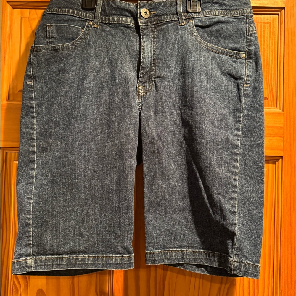 Lee Riders Classic Dark Wash Denim Bermuda Shorts Size 14M